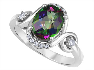 Clarrissa Mystic Topaz 10K White Diamond Fashion Ring ICJ2861/05