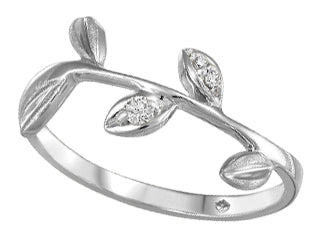 Branch Weed Diamond 10K White/Yellow Fashion Ring ICJ3113/03