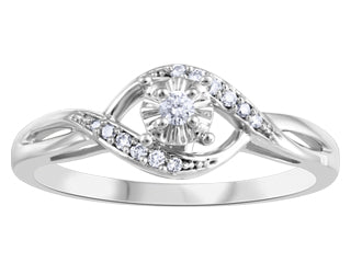 Ophelia Diamond 10KT White Gold Engagement Ring ICJ3235/03