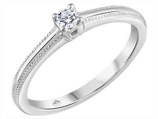 The Simple-Elegance Diamond 14KT Gold White or Yellow Engagement Ring ICJ3477/09