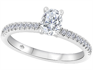 Stellar-Stunner Diamond 14KT White Gold Engagement Ring ICJ3571/50