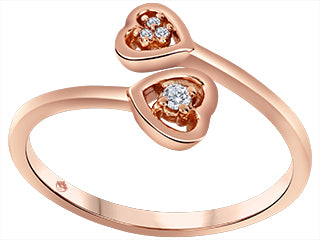 Heart-to-Heart 10k Rose Gold Fashion Ring ICJ3627/02
