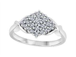 Chantal Diamond Cluster-Style 10Kt White/Yellow Engagement Ring ICJ3786/03