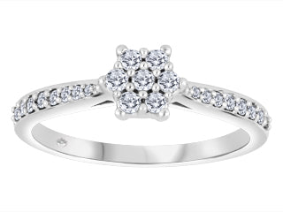 Ahala 10K White Gold Womens Ring ICJ3787/02