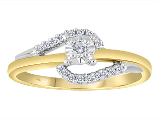 Summer 10KT White and Yellow Gold Engagement Ring ICJ3825/05