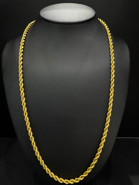 24K rope chain