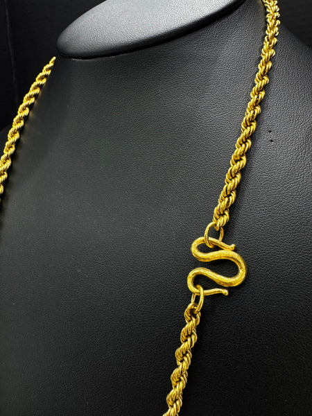 24K rope chain