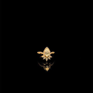 Princess Style 14K Diamond Ring