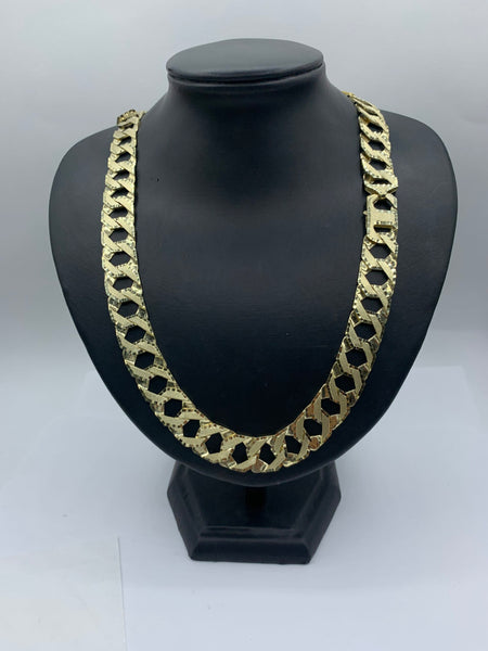 26 Inch 10K Gold Square Curb Chain