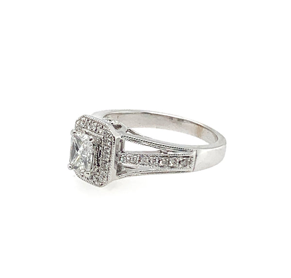 Pre-Owned Triangular Brilliant 14K White Gold Engagement Ring