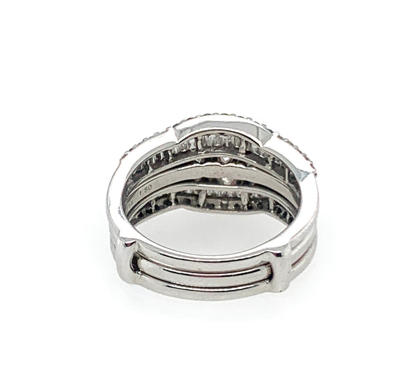 Pre-Owned Round and Brilliant Mounting 14K Engagement Ring Set