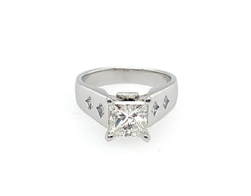 Pre-Owned Princess Cut 14K White Gold Engagement Ring