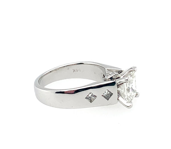 Pre-Owned Princess Cut 14K White Gold Engagement Ring