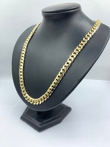 Jumbo Miami Cuban Mens 10K Yellow Gold Chain