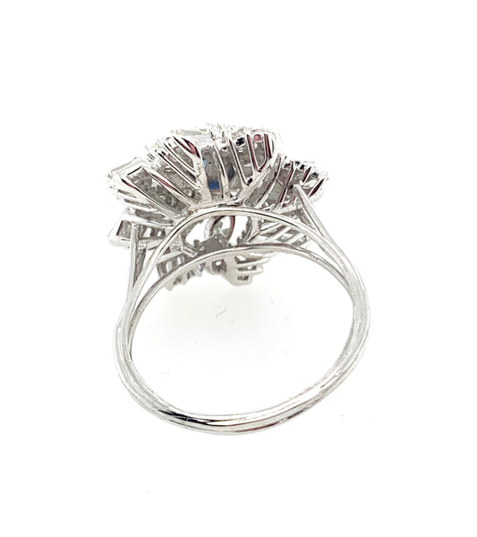 Natural Sapphire Diamond Ring Over 2.00 Carats 14K Womens Engagement Ring