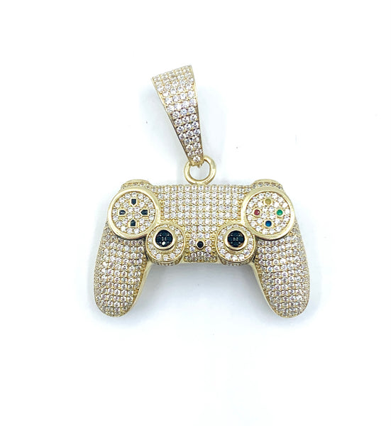 Gaming Controller 10K Gold Mens Pendant