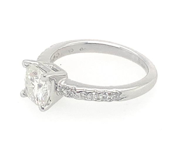 Name of Love Moissanite 14K White Gold Engagement Ring 20-2