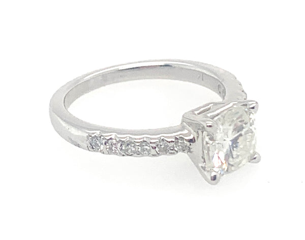 Name of Love Moissanite 14K White Gold Engagement Ring 20-2