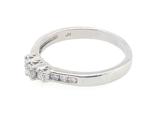 Back to the Future 3-Stone Diamond 14K Womens Bridal Ring 20-1