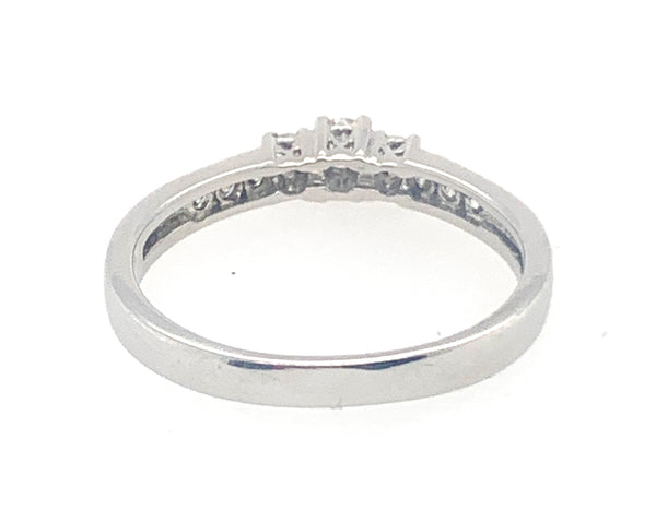 Back to the Future 3-Stone Diamond 14K Womens Bridal Ring 20-1