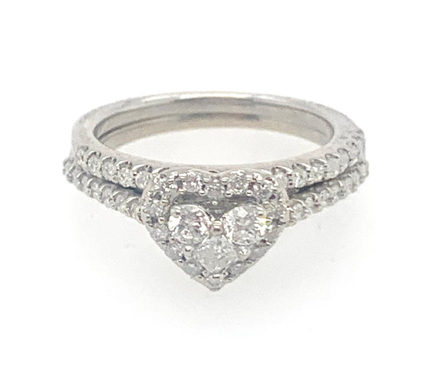 The Whole-hearted 10k Womens Ring Bridal Set 20-2