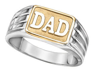 Fathers Day Dad Silver Gents Ring JVJ1721
