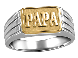 PAPA Silver Mens Ring JVJ2190