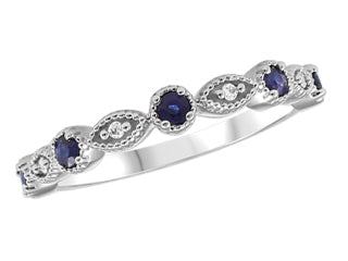 Zara-Beads Sapphire 10K White Gold Fashion Ring JVJ3051/R