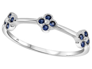Hannah-Flower Sapphire 10K White Fashion Gold JVJ3651/S