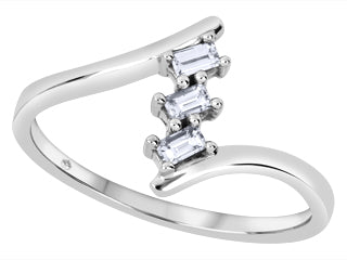 Danica-Emerald Cut Diamond 10KT White Gold Fashion Ring JVJ3664