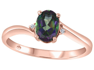 Yasmin Mystic Topaz 10k Rose Gold Fashion Ring JVJ3667MTZ