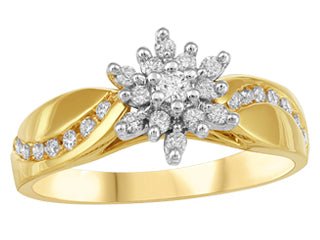 StarSea Diamond 10Kt Yellow Gold Engagement/Fashion Ring JVJ908