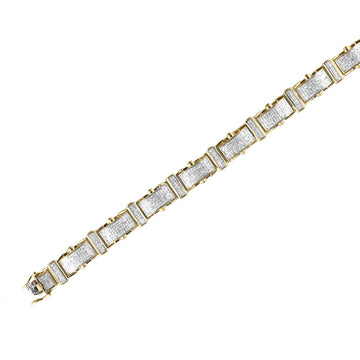 10KY 2.15CTW DIAMOND FANCY MENS BRACELET - 8.5"