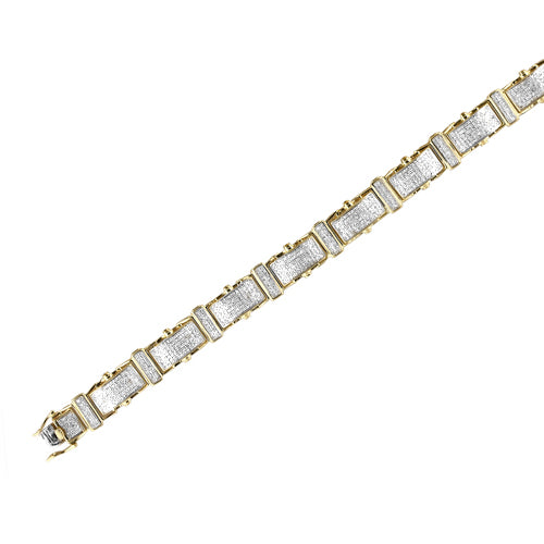 10KY 2.15CTW DIAMOND FANCY MENS BRACELET - 8.5