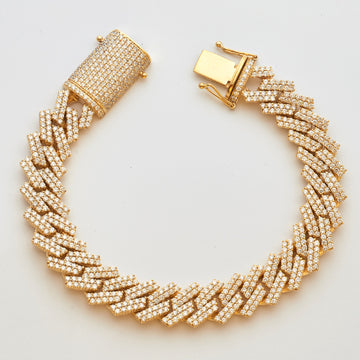10KY 11.75CTW DIAMOND SQUARE LINK MIAMI CUBAN