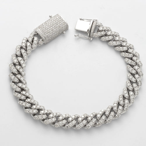 10KW 10.87CTW DIAMOND MIAMI CUBAN BRACELET