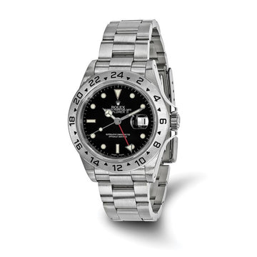 Rolex-Independently Certified Steel Oyster 40mm Explorer II Black Dial Watch
