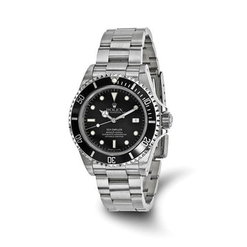 Men's Rolex-Independently Certified Steel Oyster 40mm Sea Dweller Black Dial Watch
