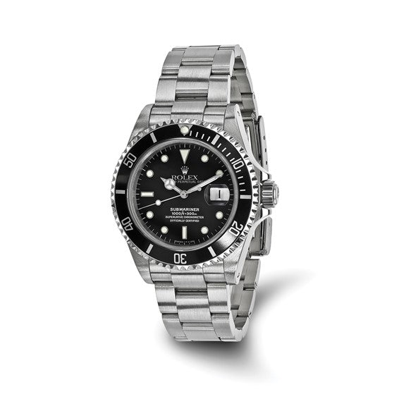 Men's Rolex-Independently Certified Steel Oyster 40mm Submariner Black Dial Watch