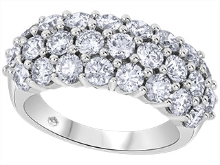 Diamond Cluster Triple Band Diamond Ring SBJ3447 BH