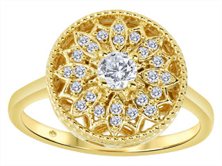 Halo Style Snow Flake Diamond Fashion Ring SBJ3703