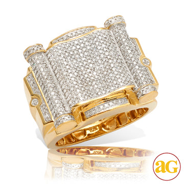 10KY 1.00CTW DIAMOND MENS RING
