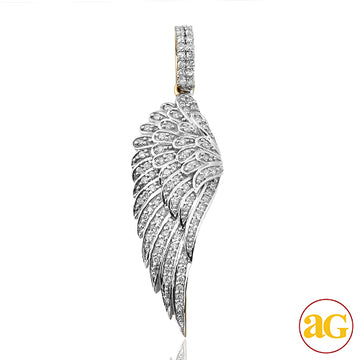 10KY 0.50CTW DIAMOND ANGEL WING PENDANT