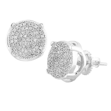 10KW 0.30CTW DIAMOND CONCAVE DISC EARRINGS