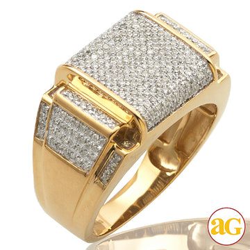 10KY 0.75CTW  MENS DIAMOND RING