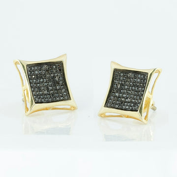 YS 0.50CTW BLACK DIA KITE SHAPE ER