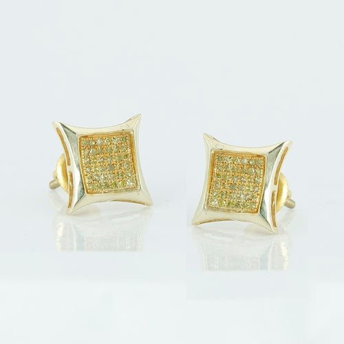 YS 0.25CTW YELLOW DIA KITE SHAPE ER