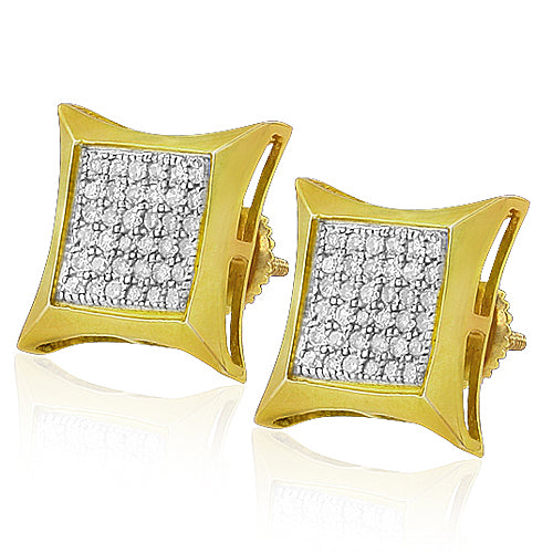 YS 0.50CTW DIAMOND KITE SHAPE ER
