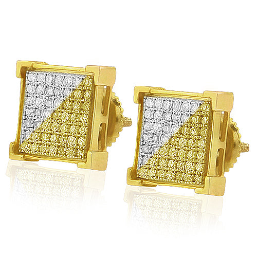 YS 0.25CTW 1/2 YELLOW DIA V-PRONG ER