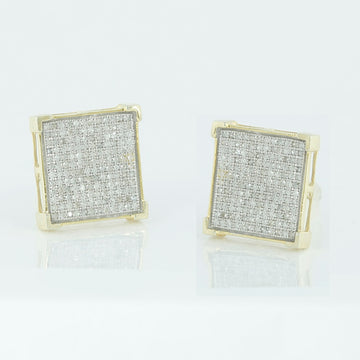 YS 1.00CTW DIAMOND V-PRONG EARRINGS
